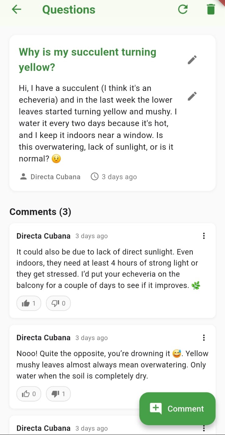 Garden tools inventory in the My Garden app